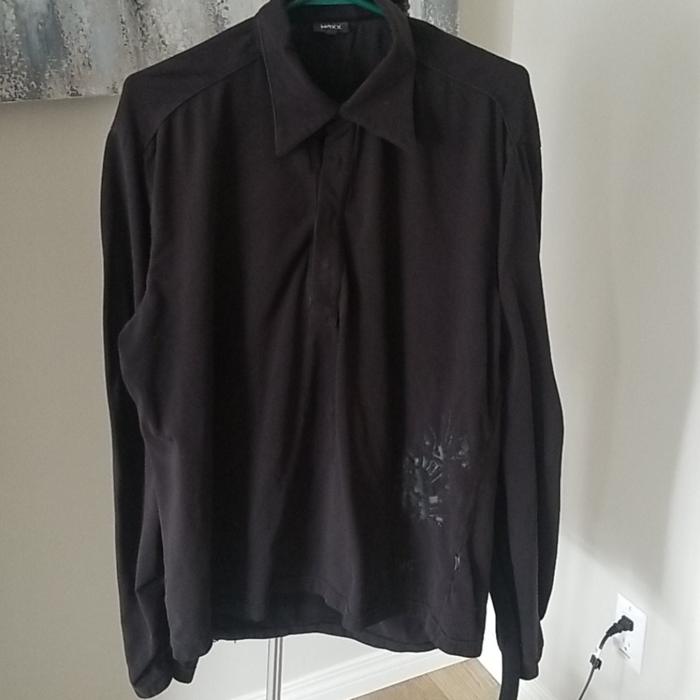Black long sleeve shirt with print from Mexx